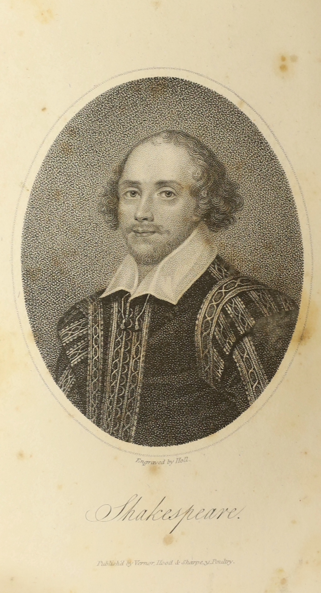 Shakespeare, William - The Plays of William Shakespeare, from the correct edition of Isaac Reed....12 vols. engraved frontispieces (in 9 vols.); old half calf and marbled boards, gilt decorated and panelled spines with r